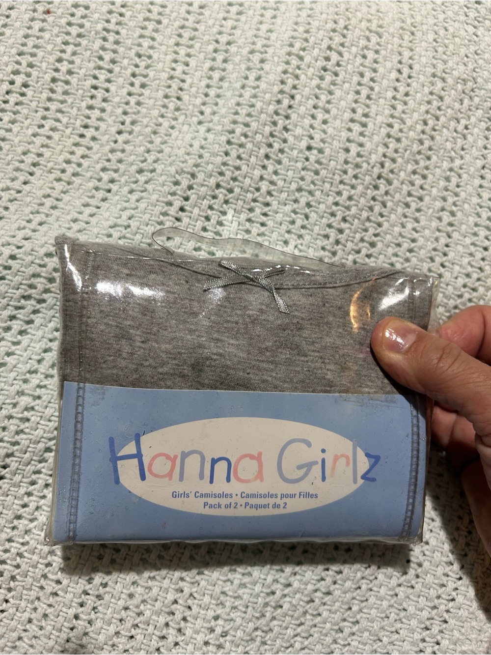 Girls' Gray and White Camisoles - Pack of 2